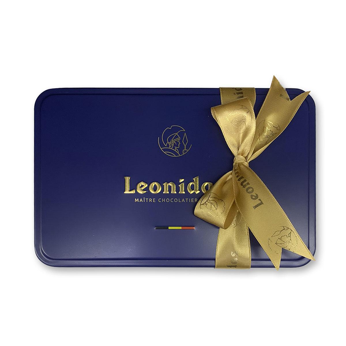 Metal Box with Leonidas Chocolate Candies (14 Pieces) Victor New