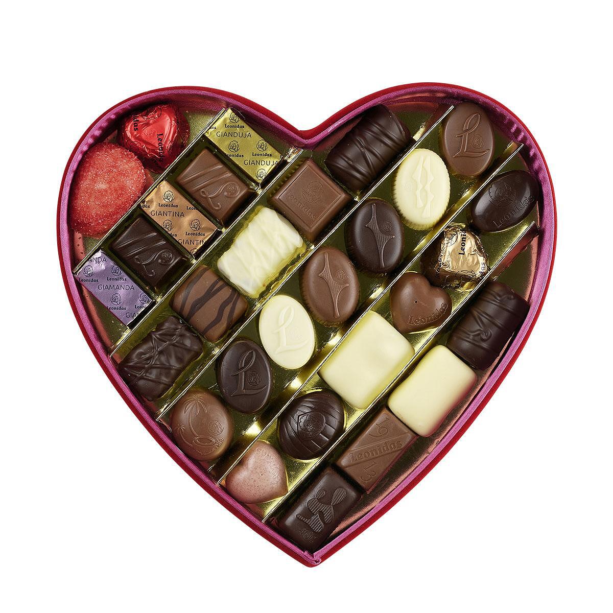 Box of Leonidas Coeur Big Velvet Chocolates (26 pcs.)