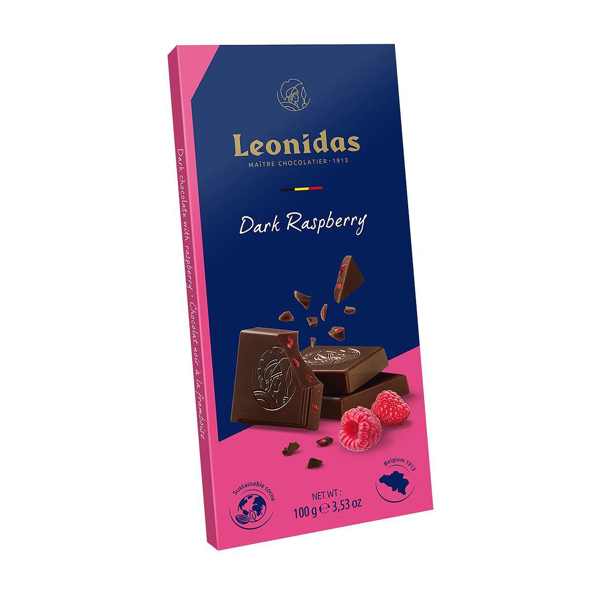 Raspberry Black Chocolate Leonidas 54% 100 yrs