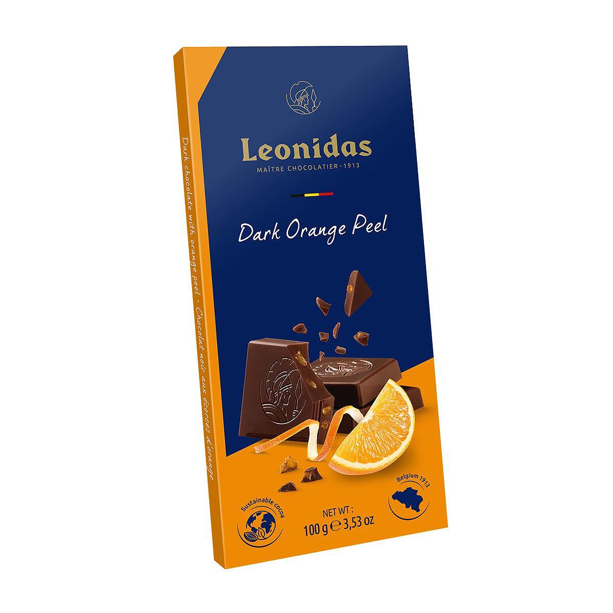 Orange in Dark Chocolate Leonidas 54% 100 yrs