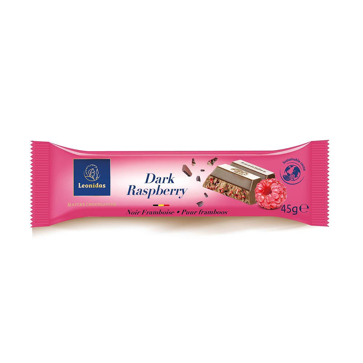 Chocolate bar - dark chocolate with raspberries - 45 years